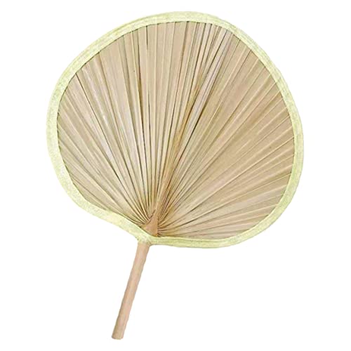 OKUMEYR Handgefertigter Vintage Handfächer aus Bananenblatt Großer Sommer Fächer Handgewebter Tragbarer Fächer für Outdoor Party und Hochzeit Dekoration von OKUMEYR