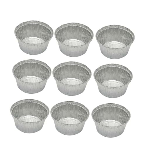 OKUMEYR 20stücke Pack Runde Alufolienschüsseln Einweg-grilltablett Kuchenformen Bodenschalen Ohne Deckel Für Zuhause Silber von OKUMEYR