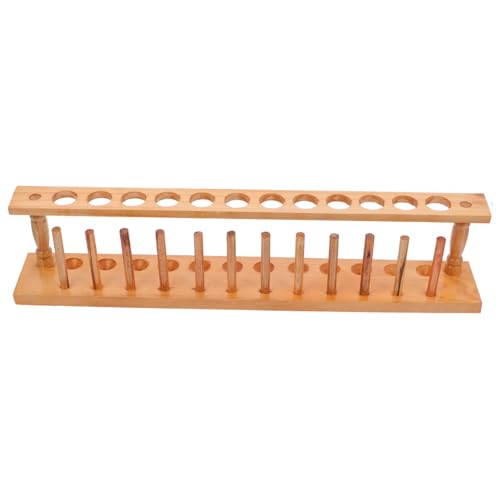 OKUMEYR Holz Test Tube Rack mit Löchern Stabiles Labor Reagenzglasgestell Natürlicher Wiederverwendbarer Test Tube Holder für Schule und Labor Sicherer Schutz vor Bruch Handfreundlich von OKUMEYR