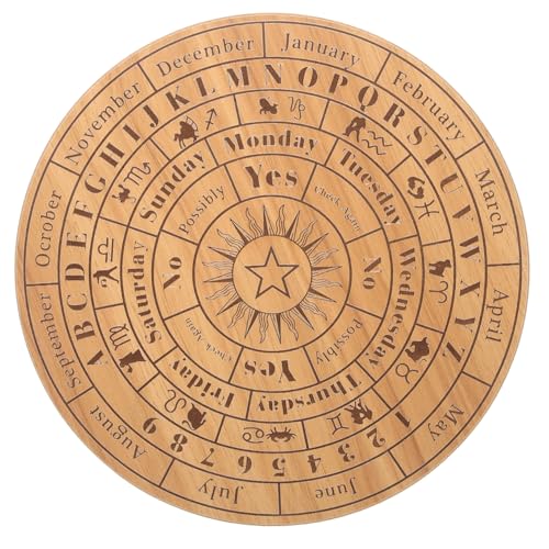 OKUMEYR Holz pendelbrett für Wahrsagung aus Langlebigem Holz Dekoratives Divinationsbrett für Zuhause und Partys Großes Spirituelles Altar accessoire Geschenkidee für Freunde und Familie von OKUMEYR