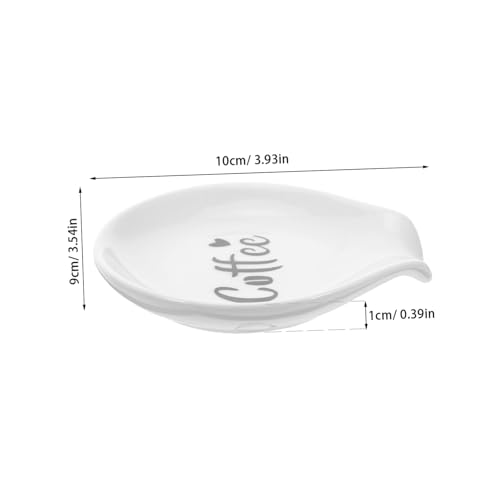 OKUMEYR Keramik Löffelhalter für Kaffee und Tee Kleiner Rutschfester Löffelablage Langlebiger Leicht zu Reinigender Porzellan Löffelständer Geeignet für Kaffeebars und Haushalte von OKUMEYR