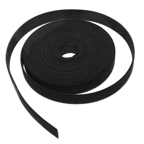 OKUMEYR Klettband Kabelbinder Breit Selbstklebendes Wiederverwendbares Fixierband aus Polyester Strapazierfähig und Installieren für Kabelmanagement Am Schreibtisch und Zuhause von OKUMEYR