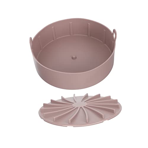 OKUMEYR Luft Fritte Use Matte Mini-ofen Zubehör Für Die Luftfritteuse Knusperkorb Runde Kuchenformen Backform Für Die Heißluftfritteuse Airfrywr Heißluftfritteuse-pfannen Kieselgel Coffee von OKUMEYR
