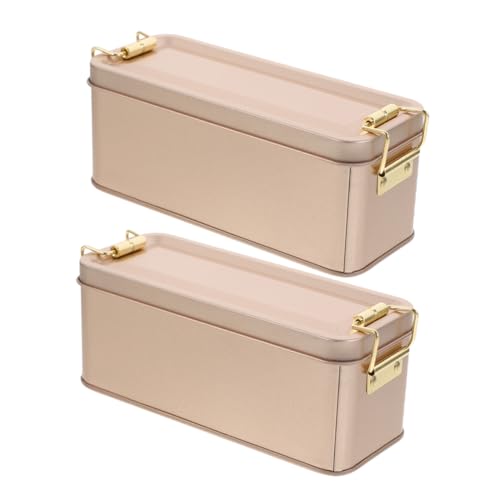 OKUMEYR Pfandaufbewahrungsbehälter Kiste Mit Deckel 2er-box Keksdose Aus Weißblech Lagercontainer Jewelry Box Hochzeit Geldgeschenk Süßigkeiten-behälter Dekorative Teegläser Keksdosen Golden OKUMEYR Pfandaufbewahrungsbehälter Kiste Mit Deckel 2er-box Keksdose Aus Weißblech Lagercontainer Jewelry Box Hochzeit Geldgeschenk Süßigkeiten-behälter Dekorative Teegläser Keksdosen Golden von OKUMEYR