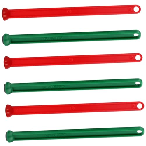 OKUMEYR 6 Stück Anti Verbrühung Dosenheber Magnetischer Deckelheber Für Einmachgläser Tragbarer Glasheber Professionelles Anheben Für Küche Und Restaurant Rot/grün von OKUMEYR