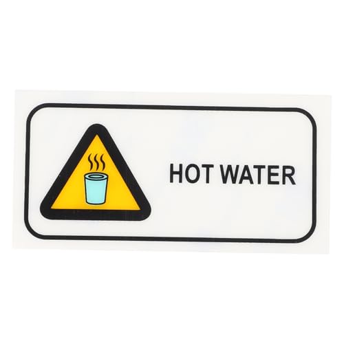 OKUMEYR Sicherheitshinweis Aufkleber Warnschild Für Heiße Flüssigkeiten Selbstklebendes Warnlabel Für Heißen Wasserkontakt Praktische Sicherheitsmarkierung Für Innen Und von OKUMEYR