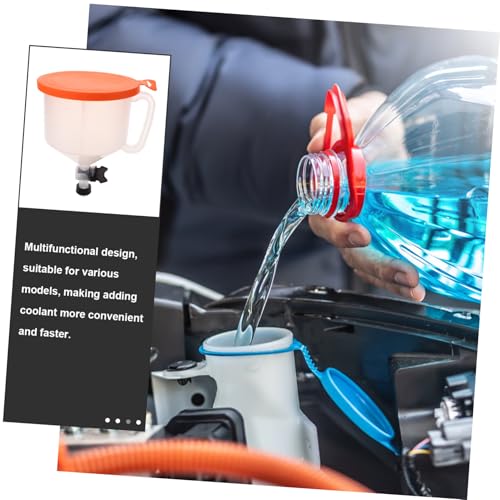 OKUMEYR Spill Radiator Funnel mit Schalter Auslaufsicherer Kühlmittel trichter für Auto Kühlkreislauf Einfaches Befüllen Kompatibel mit Verschiedenen Fahrzeugmodellen Orange von OKUMEYR