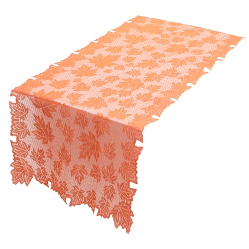 OKUMEYR Thanksgiving Tischläufer Tischdecke mit Spitzenmuster Dekorativ für Partydeko und Erntedankfest Warmes Orange Langlebig und Vielseitig für Zuhause und Gastronomie OKUMEYR Thanksgiving Tischläufer Tischdecke mit Spitzenmuster Dekorativ für Partydeko und Erntedankfest Warmes Orange Langlebig und Vielseitig für Zuhause und Gastronomie von OKUMEYR