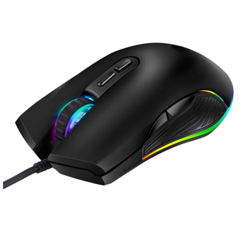 OKUMEYR Type C Gaming Maus Kabelgebunden Tasten Ergonomisch RGB Beleuchtung Optische Hochwertige Computermaus für PC Laptop Gamer mit DPI Einstellbar Plug Play OKUMEYR Type C Gaming Maus Kabelgebunden Tasten Ergonomisch RGB Beleuchtung Optische Hochwertige Computermaus für PC Laptop Gamer mit DPI Einstellbar Plug Play von OKUMEYR