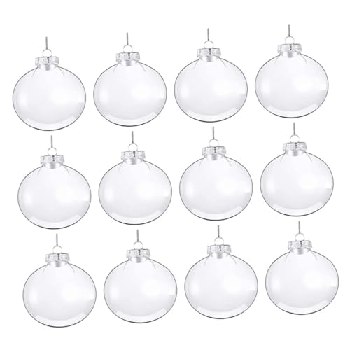 OKUMEYR Dekorative Weihnachtskugeln Aus Kunststoff Durchsichtig Befüllbar Für Christbaumdeko Und Party Hängende Ornamentkugeln Für Verschiedene Anlässe von OKUMEYR