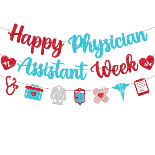 Banner mit Aufschrift "Happy Physician Assistant Week", Dekoration für Gesundheitswesen, Krieger, Wertschätzungswoche, Hintergrund, medizinischer Arzt, Krankenpflege, Pinnwand-Dekoration Banner mit Aufschrift "Happy Physician Assistant Week", Dekoration für Gesundheitswesen, Krieger, Wertschätzungswoche, Hintergrund, medizinischer Arzt, Krankenpflege, Pinnwand-Dekoration von OKUSUN