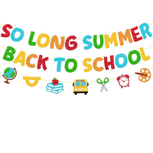 So Long Summer Back to School Banner Welcome Back to School Dekorationen Happy First Day of School Hintergrund Hello School Goodbye Pool Decor So Long Summer Back to School Banner Welcome Back to School Dekorationen Happy First Day of School Hintergrund Hello School Goodbye Pool Decor von OKUSUN