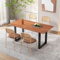 4er set Esszimmerstuhl, moderner, einfacher Freizeitstuhl mit vier Stützbeinen aus Metall, Rattan-Freizeitstuhl, Wohnzimmer- und Schlafzimmerstuhl, 4er set Esszimmerstuhl, moderner, einfacher Freizeitstuhl mit vier Stützbeinen aus Metall, Rattan-Freizeitstuhl, Wohnzimmer- und Schlafzimmerstuhl, von OKWISH