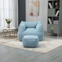 Bequemer Boucle Sitzsack Stuhl für Erwachsene und Kinder, Indoor Super weiches faules Sofa mit Memory Schwamm Füllung, Moderne Spezial Sitzsack mit von OKWISH