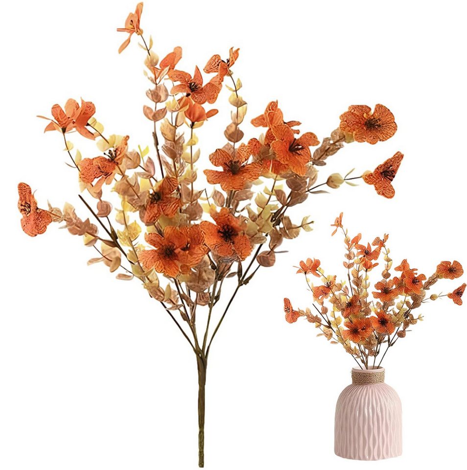 Kunstblume Künstliche Herbstblumen Künstliche Blüten Deko-Blumen Kunstpflanzen, OKWISH, Höhe 31 cm, Deko-Blumensträuße ideal für Innen- und Außendekoration von OKWISH
