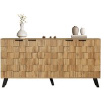 Modernes Sideboard mit 4 Türen, 160,5 x 35,5 x 78 cm – praktisches Design für Wohnzimmer, Schlafzimmer und Esszimmer von OKWISH