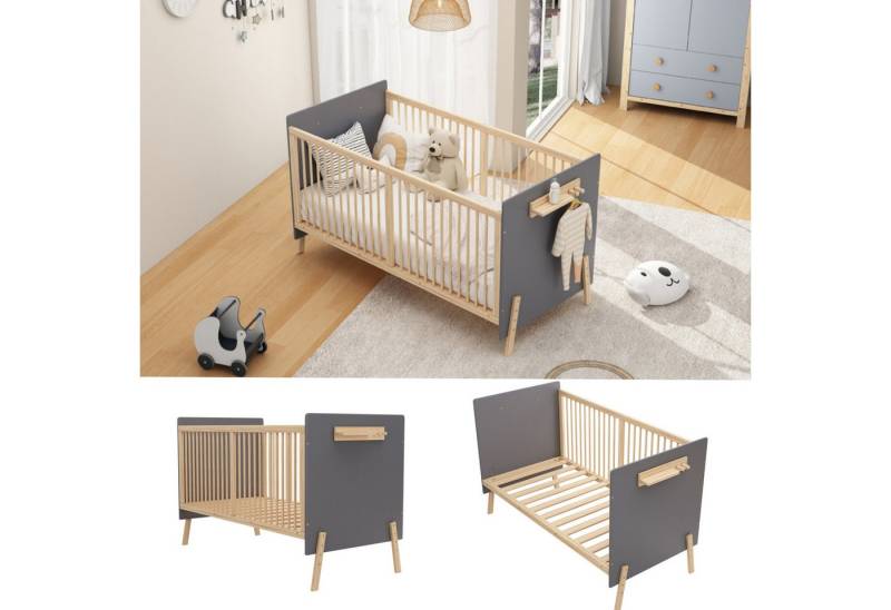 OKWISH Babybett Verstellbares Kinderbett mit Drei-stufiger Höhenverstellung, 1-tlg., Anschlussbett/Sofabett,Kinderbett mit 3-stufiger Höhenverstellung OKWISH Babybett Verstellbares Kinderbett mit Drei-stufiger Höhenverstellung, 1-tlg., Anschlussbett/Sofabett,Kinderbett mit 3-stufiger Höhenverstellung von OKWISH
