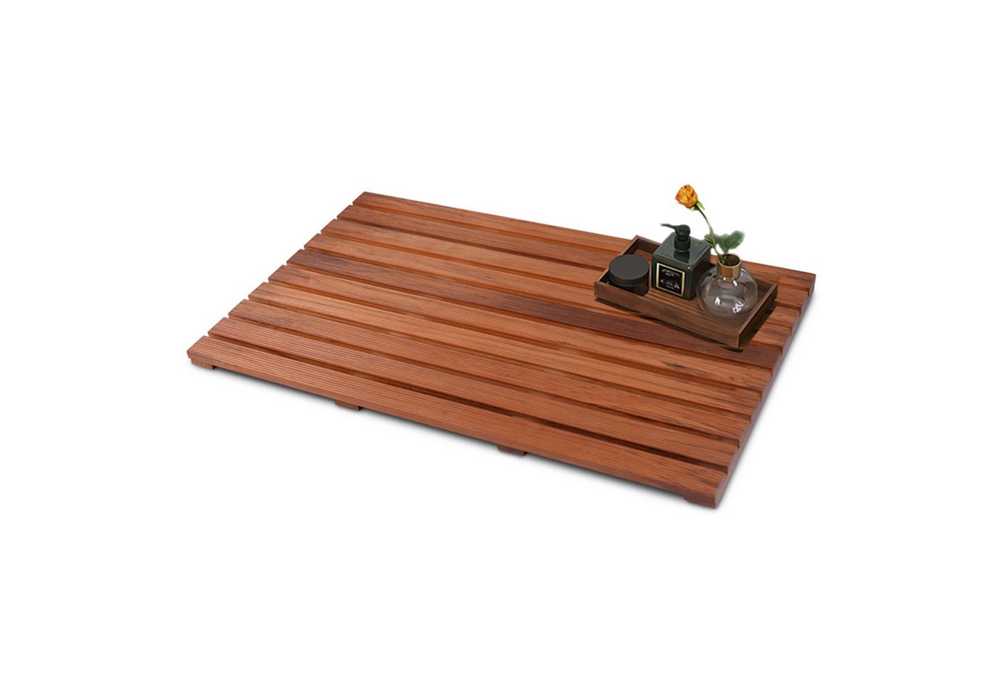 OKWISH Badematte Badezimmermatte 80x48 cm – Rutschfeste Duschmatte mit Gummifüßen, Teakholz, Hygienischem Design für Dusche, Bad, SPA & Sauna OKWISH Badematte Badezimmermatte 80x48 cm – Rutschfeste Duschmatte mit Gummifüßen, Teakholz, Hygienischem Design für Dusche, Bad, SPA & Sauna von OKWISH