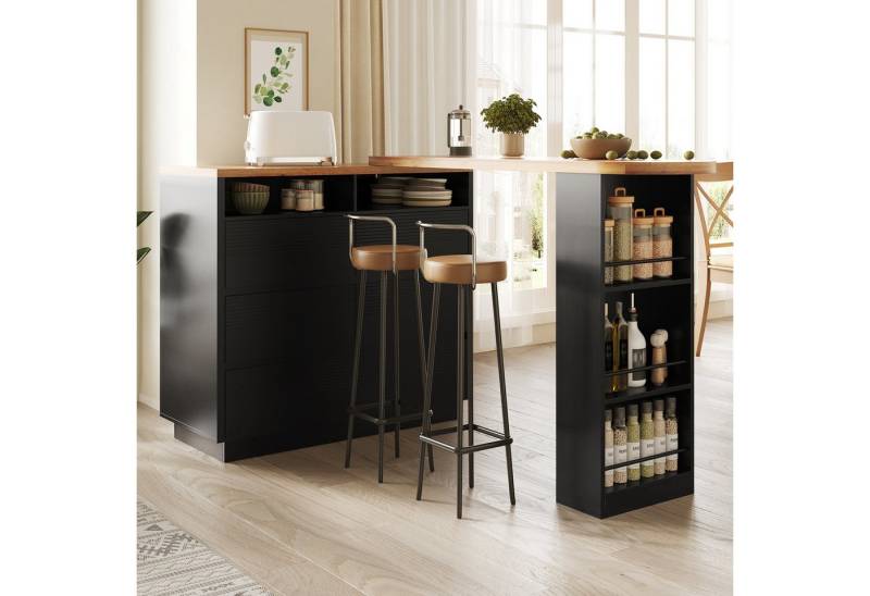 OKWISH Bartisch Ausziehbarer Kücheninsel,mit Stauraum (mit 6 Schubladen, Beweglicher Teleskoptisch mit Rollen & Kippschutz, Hochtisch für Küche, Wohnzimmer & Homeoffice, Moderner Bistrotisch für Familien & Singles, 1-St., 137-215×39×102.3cm) OKWISH Bartisch Ausziehbarer Kücheninsel,mit Stauraum (mit 6 Schubladen, Beweglicher Teleskoptisch mit Rollen & Kippschutz, Hochtisch für Küche, Wohnzimmer & Homeoffice, Moderner Bistrotisch für Familien & Singles, 1-St., 137-215×39×102.3cm) von OKWISH