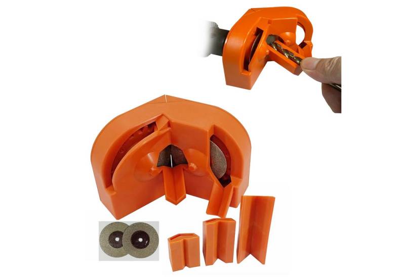 OKWISH Bohrerschärfgerät Multipurpose Drill Bit Grinding Sharpener, für Stahlbohrer HSS Karbid Cobalt Keramik, (Multischleifgerät, 1-tlg., 11×7×6cm), mit 2 Diamantschleifscheiben von OKWISH