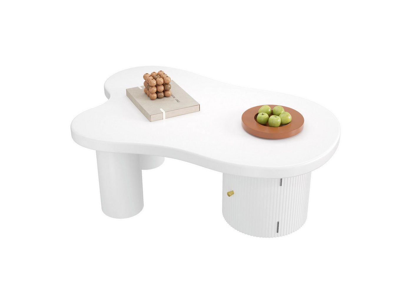 OKWISH Couchtisch Asymmetrischer Tisch (Satztisch, Wohnzimmertisch, Beistelltisch, 1-St., mit Stauraum), geeignet für Wohnzimmer und Büros von OKWISH