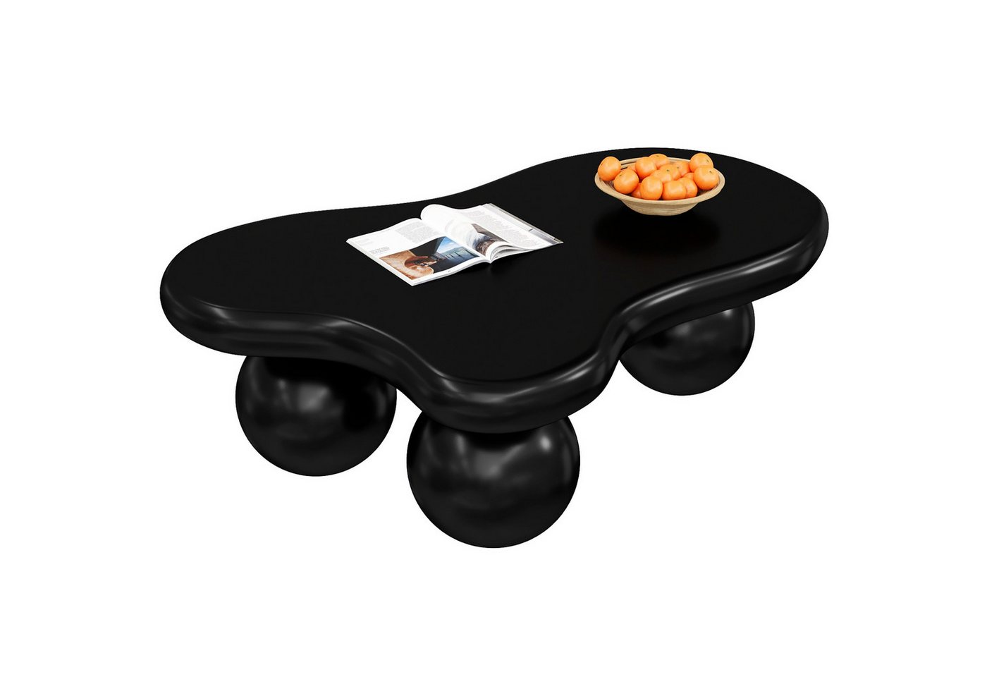 OKWISH Couchtisch Wolkenform+Rundbein-Design (Satztisch, Wohnzimmertisch, Beistelltisch, 1-St., für modernes Wohnbereiche), mit LED-Beleuchtung – 16 Farben wählbar von OKWISH