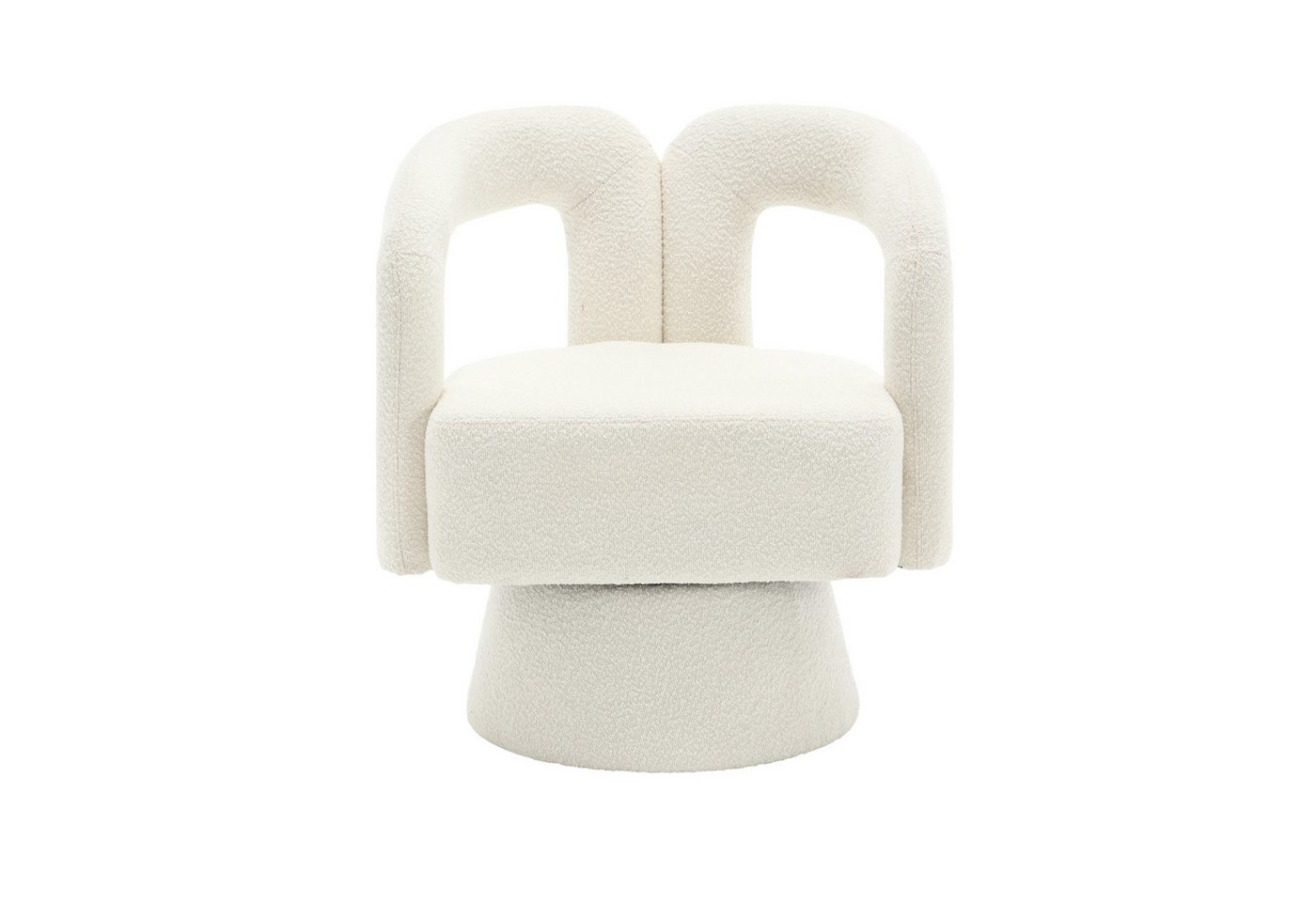 OKWISH Drehstuhl 360-Grad-Schwenk-Cuddle-Fass-Bürostuhl (runde Sessel mit breiter Polsterung, flauschigem Stoffstuhl, 1 St), für Wohnzimmer, Schlafzimmer, Büro, Wartezimmer von OKWISH