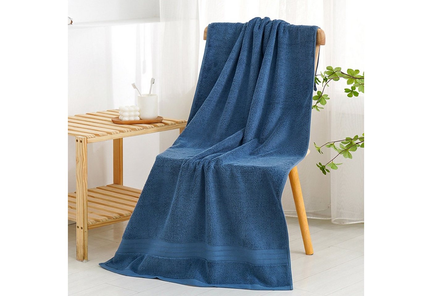 OKWISH Duschtücher Badetuch Saunatücher Badehandtücher Badetücher Handtücher Handtuch, 100% Baumwolle (1-St), 70x140 cm Dusch Bade Sauna Tücher Tuch Baumwolle Frottee Towel Weich von OKWISH