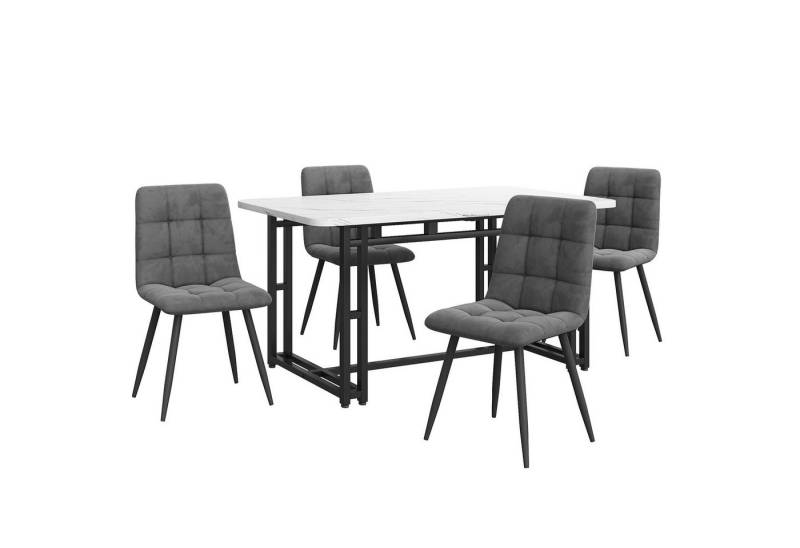 OKWISH Essgruppe Ein Tisch und vier Stühle, (5-tlg), Moderne Küche Esstisch Set von OKWISH