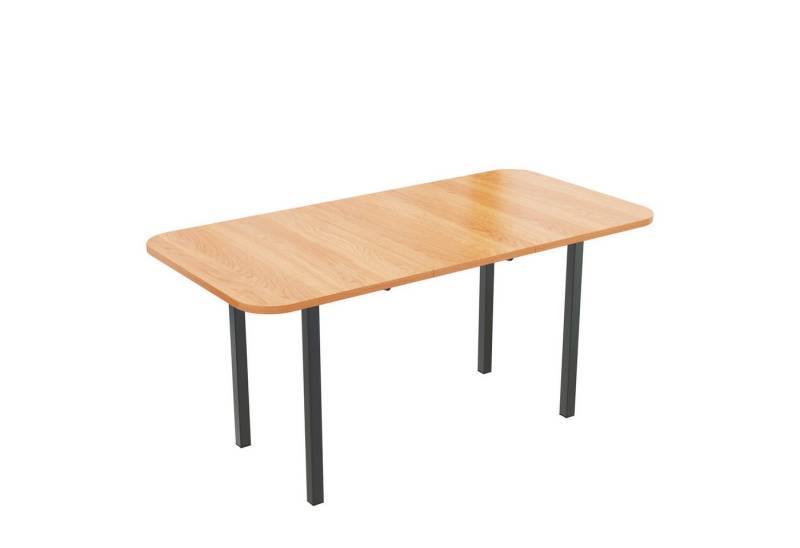 OKWISH Esstisch mit Metallbeine (Rechteckig Küchentisch, 1-St., 120 - 160 x 80 cm), moderner minimalistischer Stil, geeignet für 4-6 Personen von OKWISH