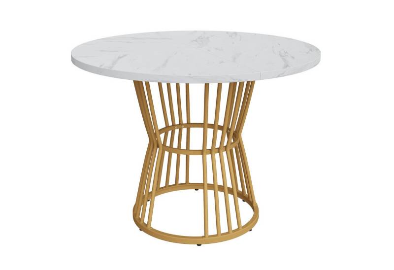 OKWISH Esstisch mit Stahlrahmen (Schreibtisch, Arbeitstisch, 1-St., mit stabilen Stahlrahmen), Geeignet für Küche, Esszimmer, Wohnzimmer von OKWISH