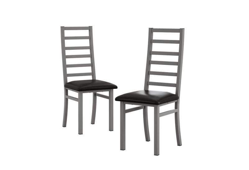 OKWISH Esszimmerstuhl 2/4er-Set Stuhl mit hoher Rückenlehne & kunstleder (Küchenstuhl, Design ohne Armlehnen, ideal für Küche, Wohnzimmer & Büro, 2 St) von OKWISH