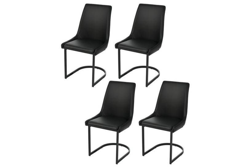 OKWISH Esszimmerstuhl Esszimmerstuhl,Loungesessel (Moderne Esszimmerstühle aus Kunstleder-Leder – Ergonomisch, pflegeleicht, hohe Belastbarkeit – Stilvolles Design für Esszimmer, Wohnzimmer & Homeoffice, komfortabel und langlebig, 4 St), Mit Hohe Rückenlehne von OKWISH