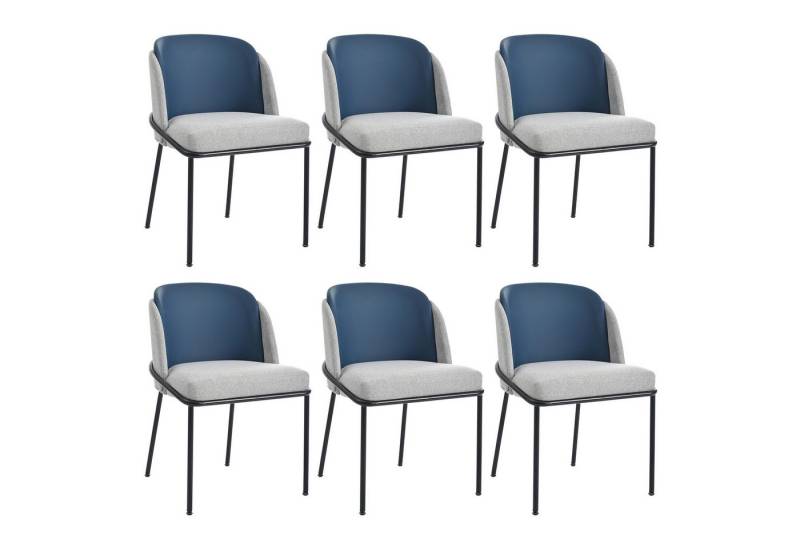 OKWISH Esszimmerstuhl Küchenstuhl,Kosmetikstuhl mit Schrägstuhlbein (Eleganter Esszimmerstuhl mit ergonomischer Rückenlehne und verstellbaren Füßen – Massivholzrahmen, Anti-Kipp-Design, nordisches Design für Büro., 6 St), mit Schrägstuhlbein und Verstellbare Füße von OKWISH