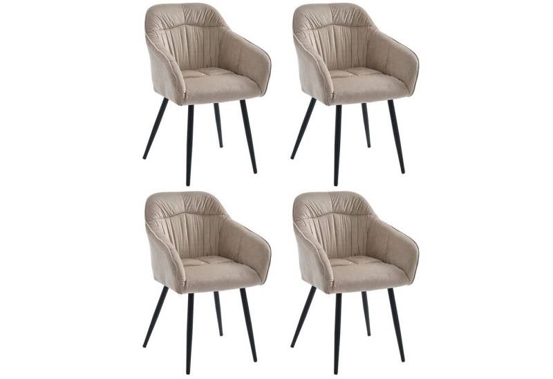 OKWISH Esszimmerstuhl Polsterstuhl (Polsterstuhl mit Metallbeine Samt,Polsterung mit Samt-Bezug, 4 St), Polsterstuhl Wohnzimmerstuhl Samt von OKWISH