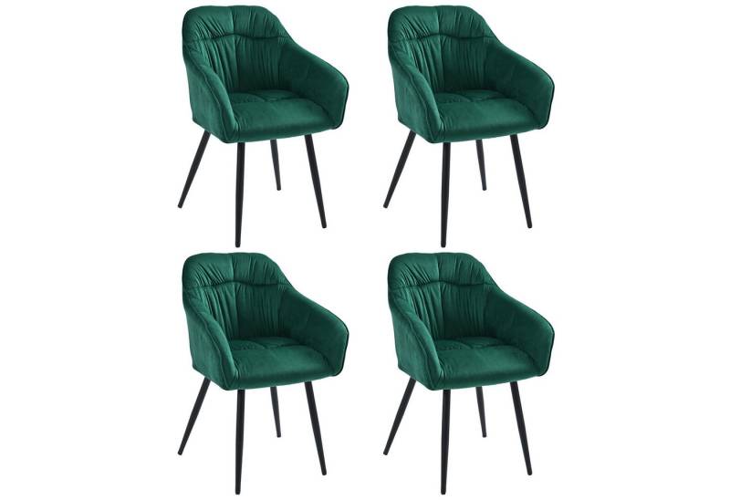 OKWISH Esszimmerstuhl Polsterstuhl (Polsterstuhl mit Metallbeine Samt,Polsterung mit Samt-Bezug, 4 St), Polsterstuhl Wohnzimmerstuhl Samt von OKWISH