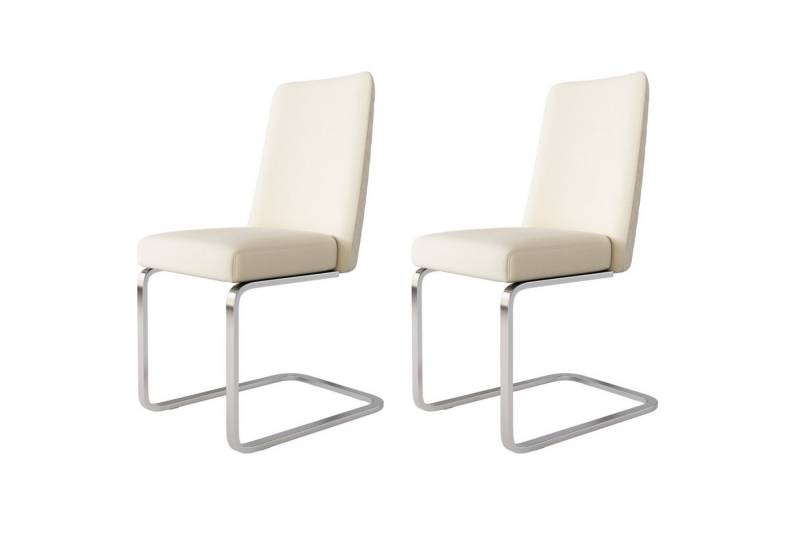 OKWISH Freischwinger Polsterstuhl (2 St), Esszimmerstühle Schwingstühle Samt, Metallbeine von OKWISH