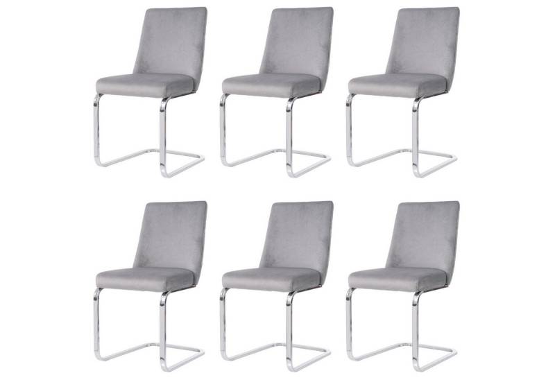 OKWISH Freischwinger Polsterstuhl (6 St), Esszimmerstühle Schwingstühle Samt, Metallbeine von OKWISH