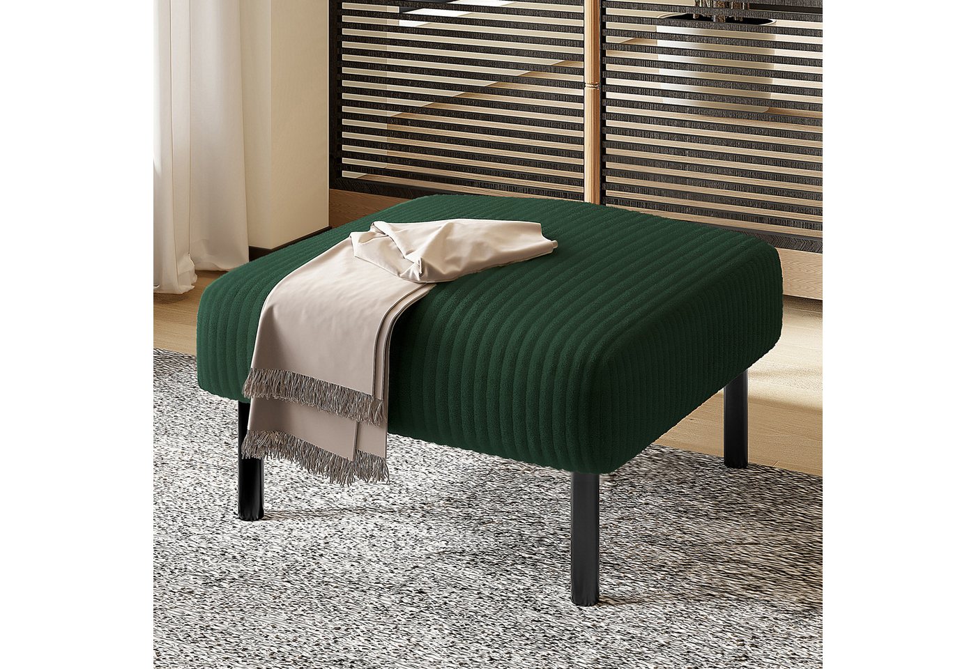OKWISH Fußhocker Sitzhocker Polsterhocker (mit Metallgestell, 1 St., vielseitig nutzbar als Sitzhocker, Fußbank oder Beistelltisch), Ein Stück von OKWISH