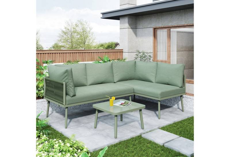 OKWISH Gartenlounge-Set Polyrattan Gartenmöbel Set, (1-tlg), Sitzgruppe mit Tisch von OKWISH
