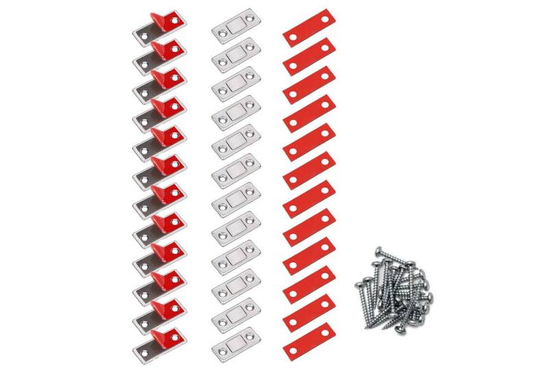 OKWISH Haftmagnetschnäpper 12er Magnetschnäpper Türmagnete Türschließer Stark Schrank Magnete, Möbelmagnete, Ultra Dünn, Selbstklebend, (mit Schrauben, 12-tlg., Magnetverschluss), für Türen, Schiebetüren Schranktüren Schubladen von OKWISH