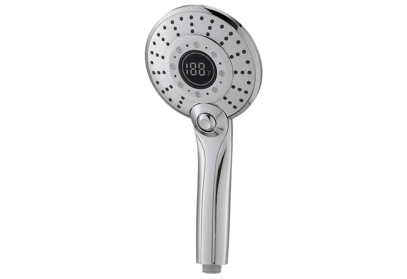 OKWISH Handbrause Duschkopf Sparduschkopf Regendusche Hand Brause Brausekopf Duschbrause, (3 Sprühmodi, 1-tlg., Dusche Wassersparend Hochdruck Druckerhöhende ohne Schlauch), mit 3 Farben Farbwechsel und Digital Temperaturanzeige von OKWISH