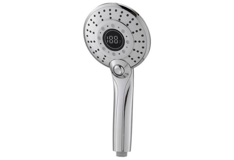 OKWISH Handbrause Duschkopf Sparduschkopf Regendusche Hand Brause Brausekopf Duschbrause, (3 Sprühmodi, 1-tlg., Dusche Wassersparend Hochdruck Druckerhöhende ohne Schlauch), mit 3 Farben Farbwechsel und Digital Temperaturanzeige von OKWISH