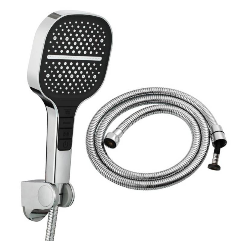 OKWISH Handbrause Duschkopf Sparduschkopf Regendusche Hand Brause Brausekopf Duschbrause, (Massage Dusche Wassersparend Hochdruck Druckerhöhende Duschbrause), 8 Strahlarten mit 1,5M Duschschlauch und Halterung von OKWISH