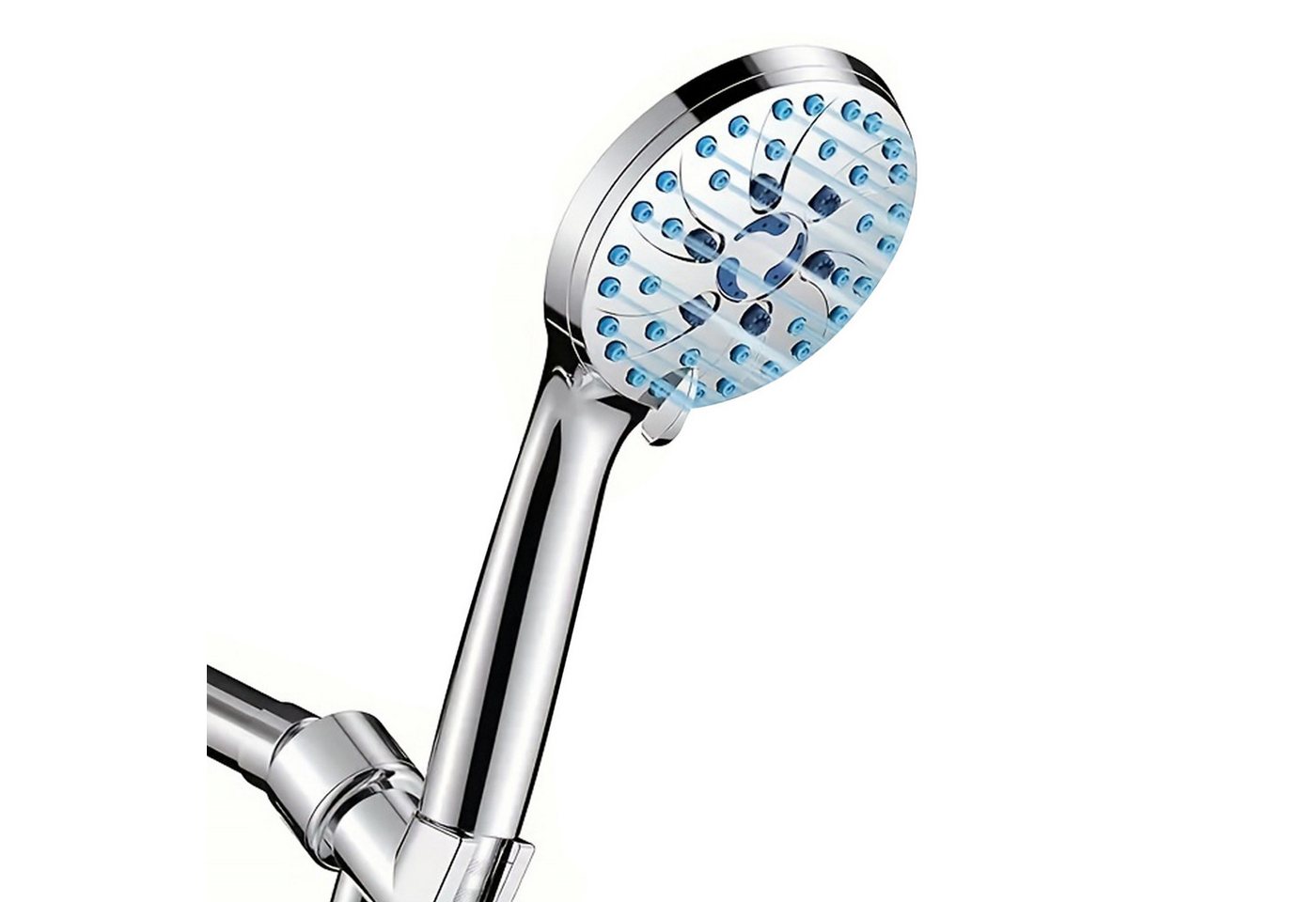 OKWISH Handbrause Duschkopf Sparduschkopf Regendusche Hand Brause Brausekopf Duschbrause, (Wassersparend mit Edelstahlschlauch und Überkopfhalterung, 7 Strahlarten Dusche Hochdruck Druckerhöhende Duschbrause), für Dusche Kinderpflege Seniorenpflege Haustierpflege Baden Reinigung von OKWISH