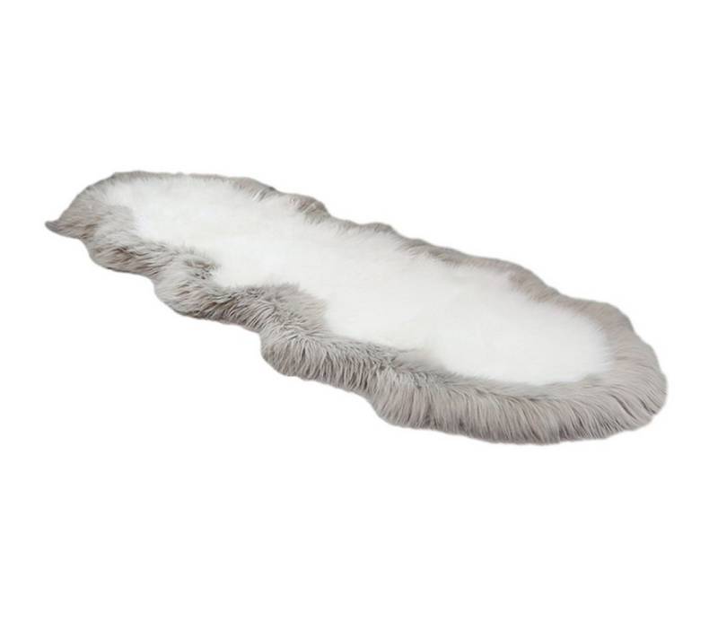 OKWISH Hochflor-Teppich Wohnzimmerteppich Kunstfellteppich Modern Deko Teppich, Shaggy, 60*180 CM, für Wohnzimmer Schlafzimmer Geschenkidee von OKWISH