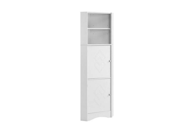 OKWISH Hochschrank Eckschrank mit zwei Ablagefächern (offenes Fach mit verstellbarem Einlegeboden, 36.5x 36.5 x 155 cm) von OKWISH