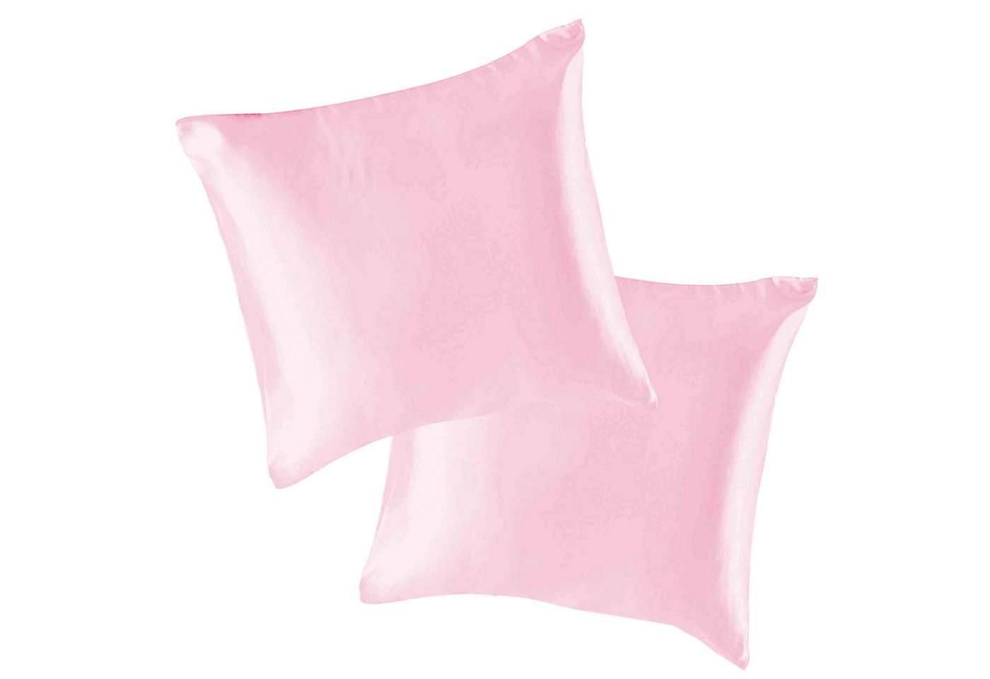 OKWISH Kissenbezüge 2er Kissenbezug Kissenhülle Kopfkissenbezug Satin Kissen Bezug, (2 Stück), 80x80 cm Polyesterkissenbezug mit Reißverschluss für Sofa Schlafzimmer von OKWISH