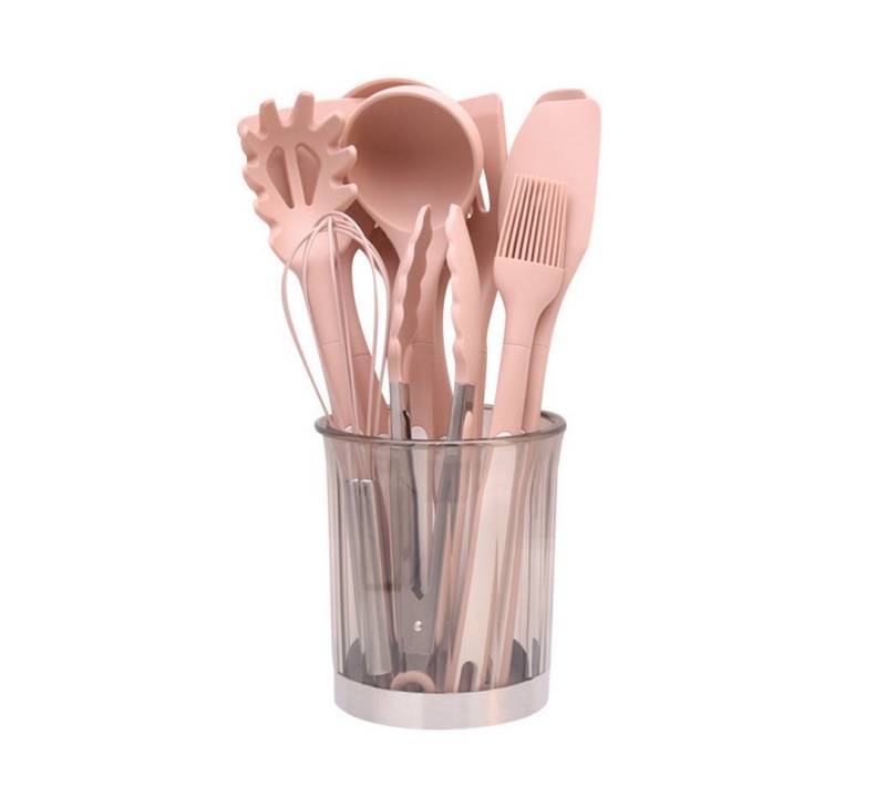 OKWISH Kochbesteck-Set 12er Küchenhelfer Set Kochgeschirr Küchenutensilien Küchengerät Küchen (Gesund Silikon Kochset Antihaft Hitzebeständig mit Utensilienhalter, 12-tlg., Silikonspatel, Kochlöffel, Utensilien-Set, BPA-frei, Kochutensilien), Spülmaschinengeeignet Kochzubehör für kochen und backen von OKWISH