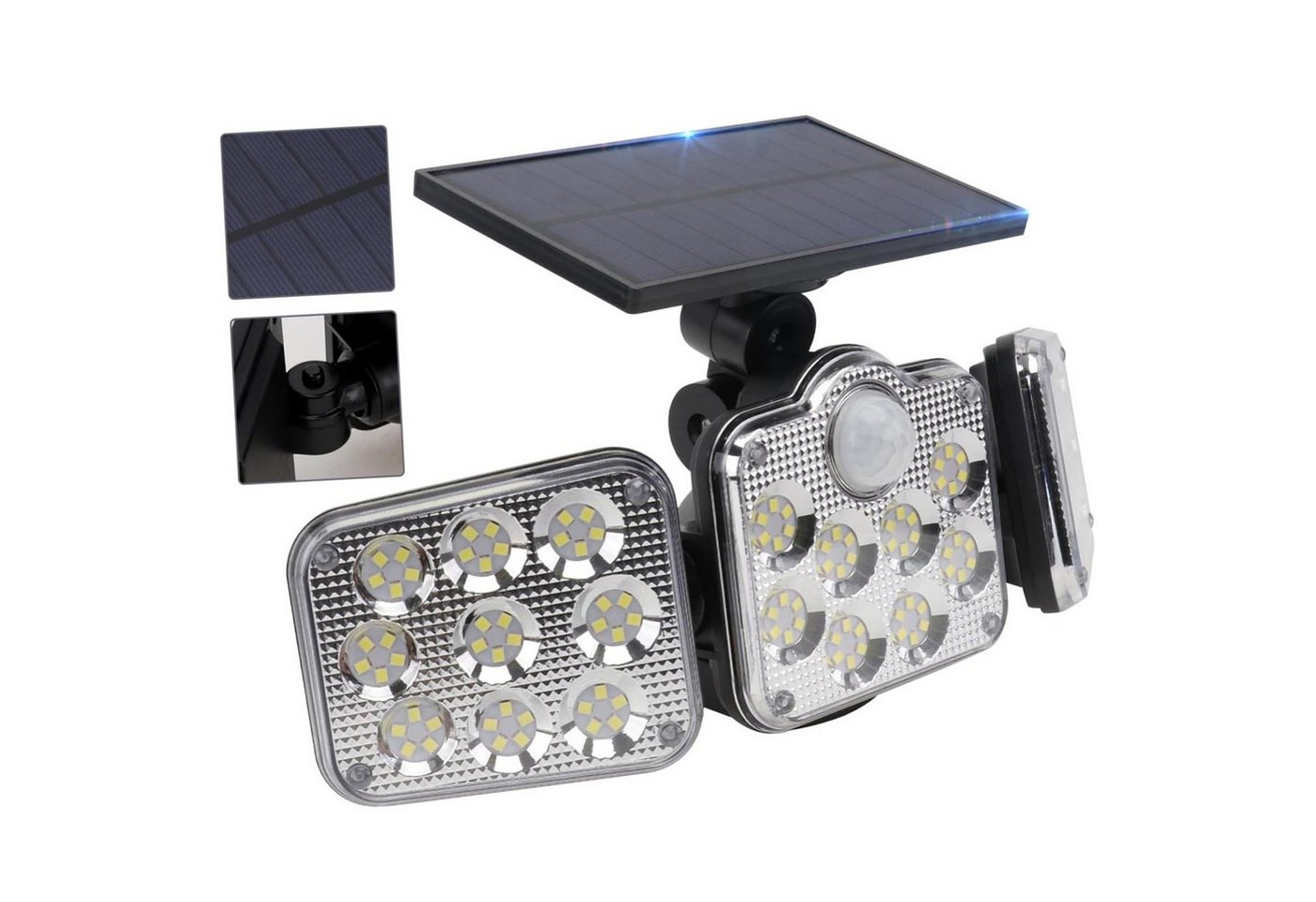 OKWISH LED Solarleuchte Solar Außenleuchte Solarlampe mit 138 LEDs, IP65 wasserdicht, LED fest integriert, 3 Leuchtmodi, 360° verstellbar Außenbeleuchtung für Garten Hof Terrasse Garage von OKWISH